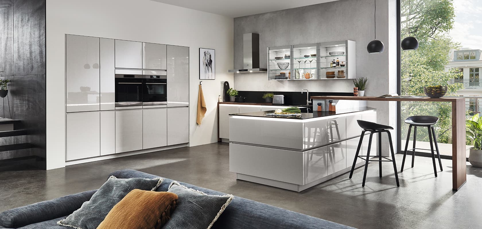 Grifflose Küchen sind ein Designstatement