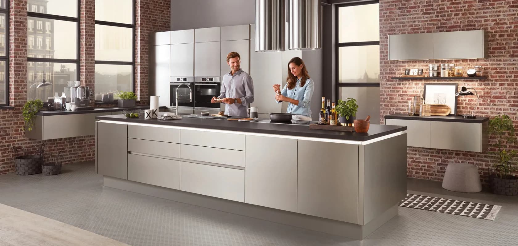 Grifflose Küchen sind ein Designstatement