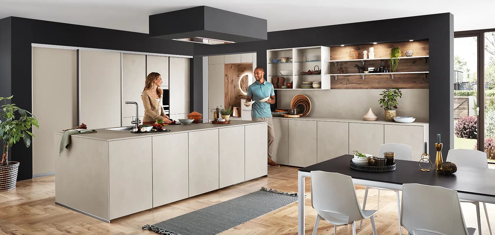 Grifflose Küchen sind ein Designstatement
