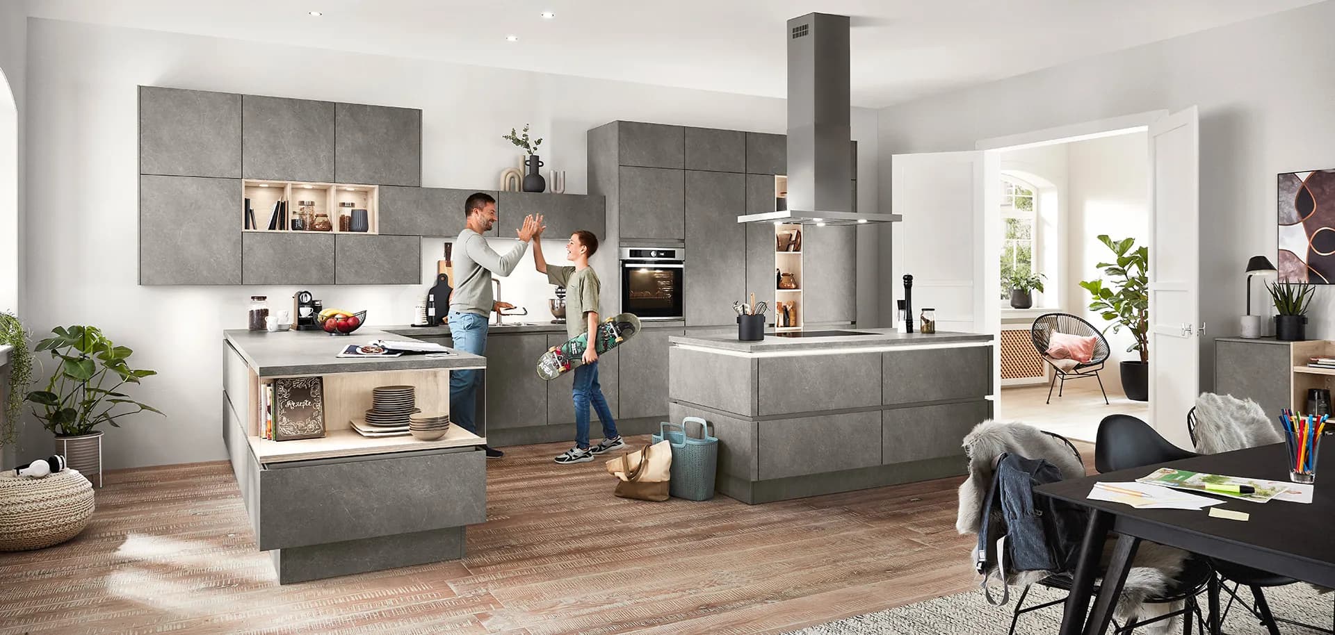 Grifflose Küchen sind ein Designstatement