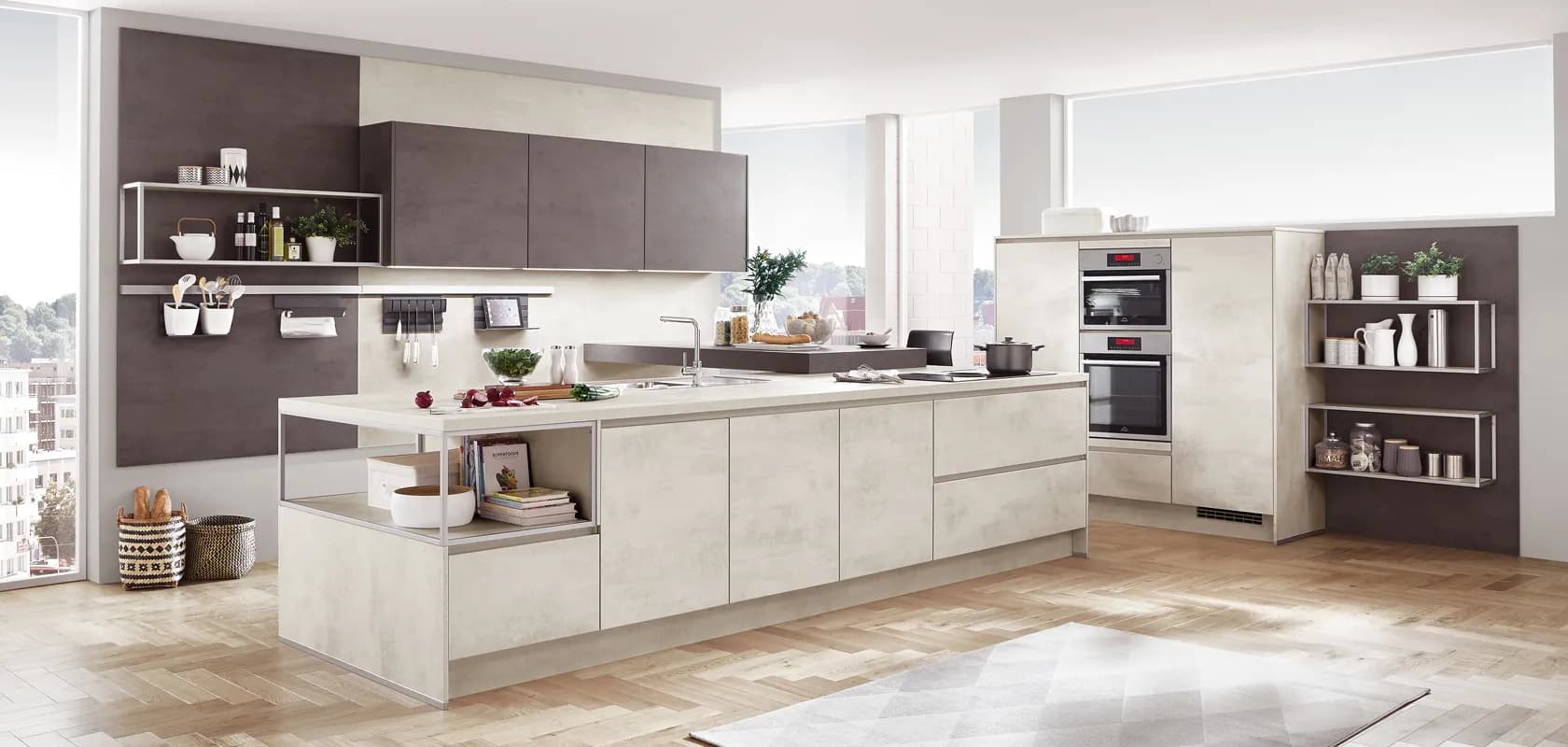 Grifflose Küchen sind ein Designstatement